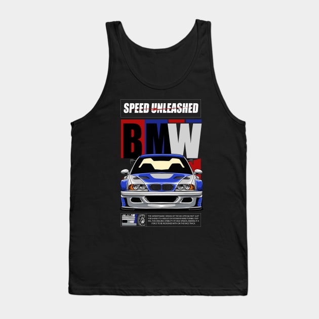 GTR E46 Speed Unleashed Tank Top by Harrisaputra